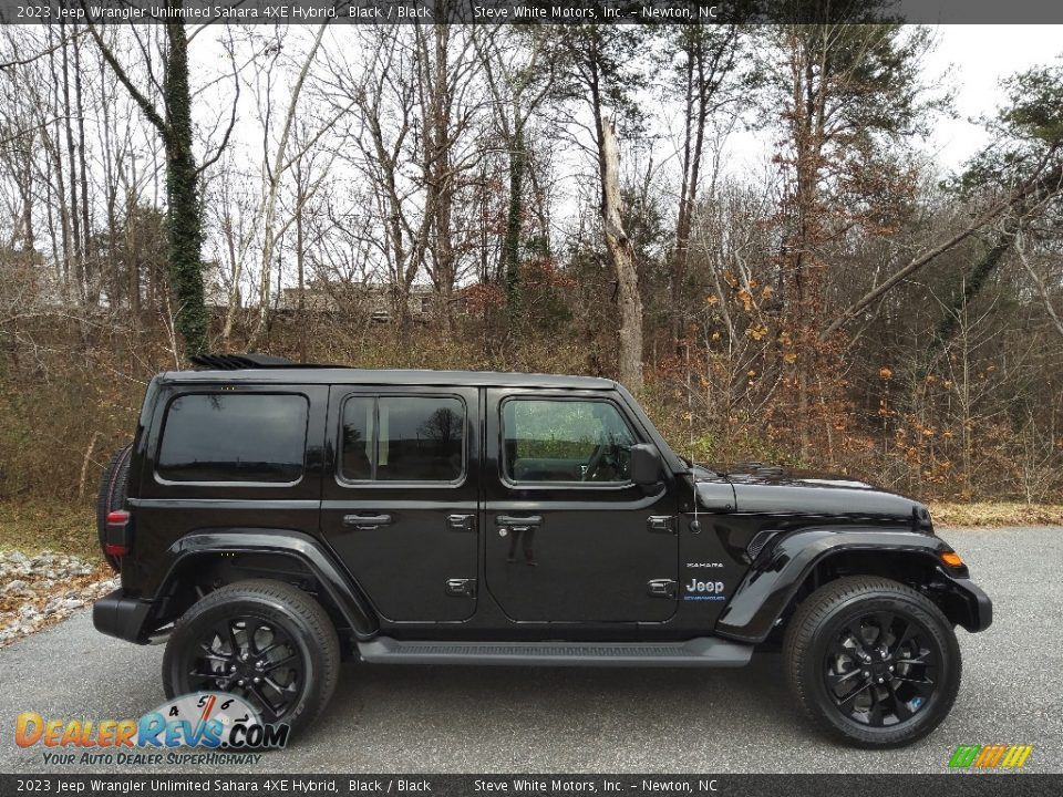 2023 Jeep Wrangler Unlimited Sahara 4XE Hybrid Black / Black Photo #7