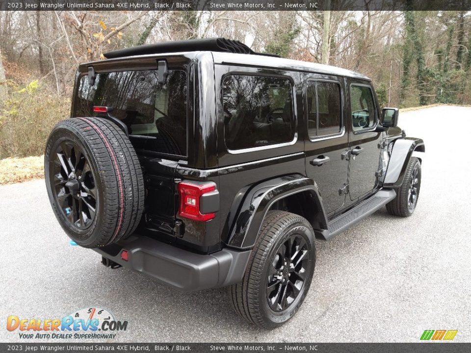 2023 Jeep Wrangler Unlimited Sahara 4XE Hybrid Black / Black Photo #8