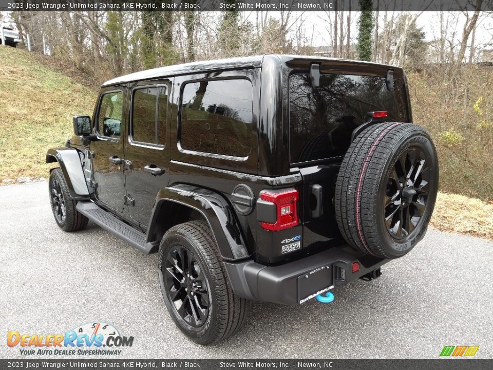 2023 Jeep Wrangler Unlimited Sahara 4XE Hybrid Black / Black Photo #10