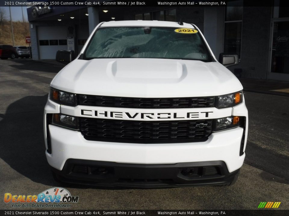 2021 Chevrolet Silverado 1500 Custom Crew Cab 4x4 Summit White / Jet Black Photo #6