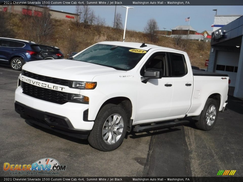 2021 Chevrolet Silverado 1500 Custom Crew Cab 4x4 Summit White / Jet Black Photo #7