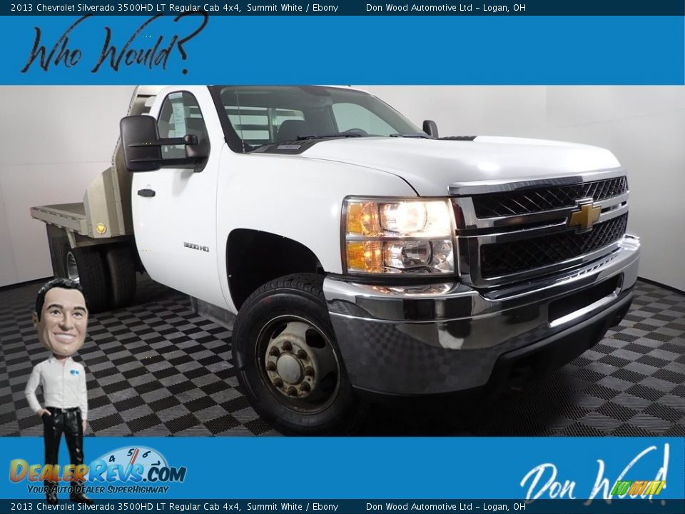 2013 Chevrolet Silverado 3500HD LT Regular Cab 4x4 Summit White / Ebony Photo #1