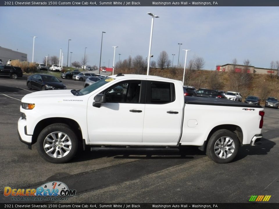 2021 Chevrolet Silverado 1500 Custom Crew Cab 4x4 Summit White / Jet Black Photo #8