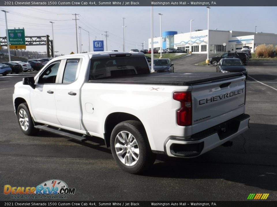 2021 Chevrolet Silverado 1500 Custom Crew Cab 4x4 Summit White / Jet Black Photo #9