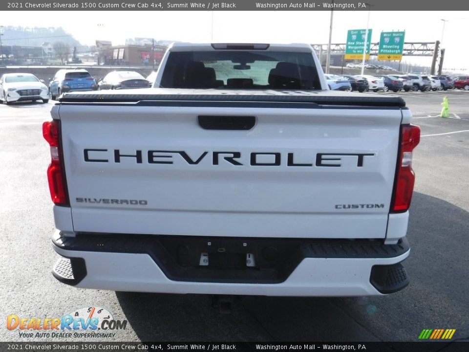 2021 Chevrolet Silverado 1500 Custom Crew Cab 4x4 Summit White / Jet Black Photo #10