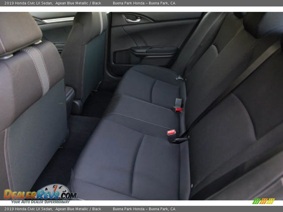 2019 Honda Civic LX Sedan Agean Blue Metallic / Black Photo #4