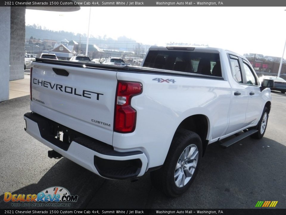 2021 Chevrolet Silverado 1500 Custom Crew Cab 4x4 Summit White / Jet Black Photo #13