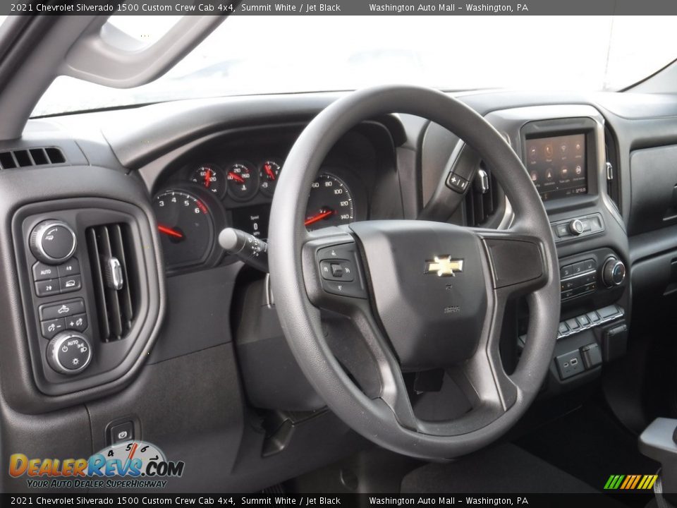 2021 Chevrolet Silverado 1500 Custom Crew Cab 4x4 Summit White / Jet Black Photo #16