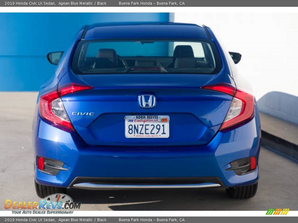 2019 Honda Civic LX Sedan Agean Blue Metallic / Black Photo #11