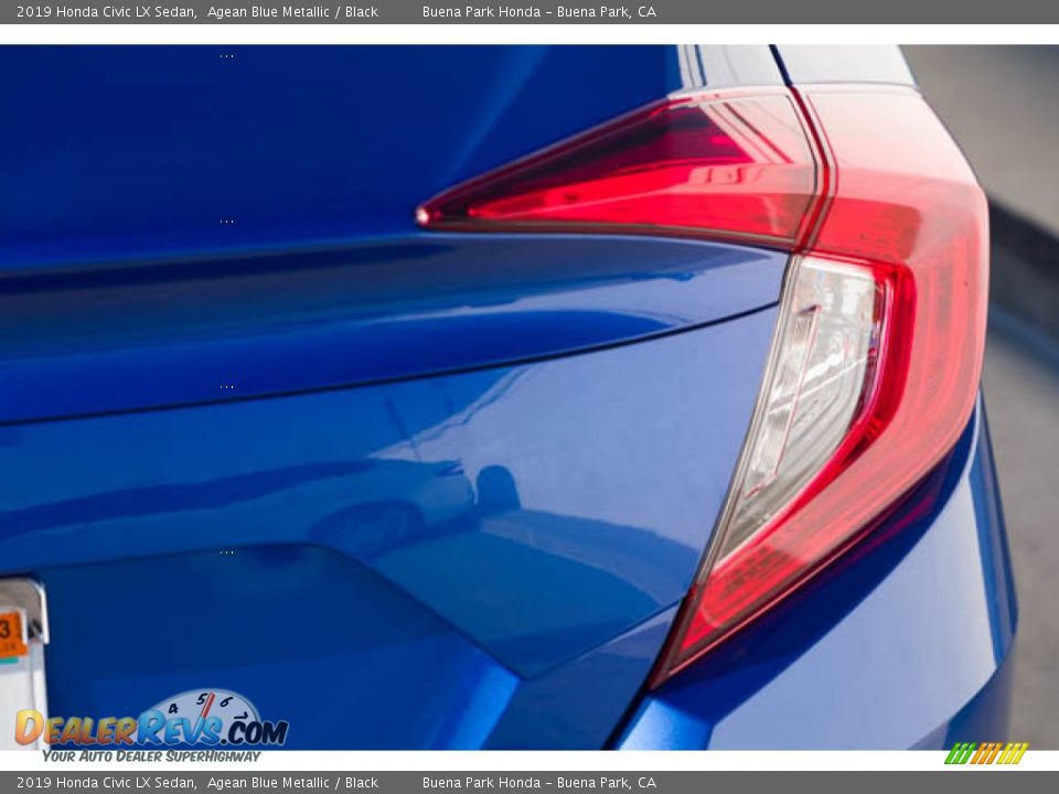 2019 Honda Civic LX Sedan Agean Blue Metallic / Black Photo #13