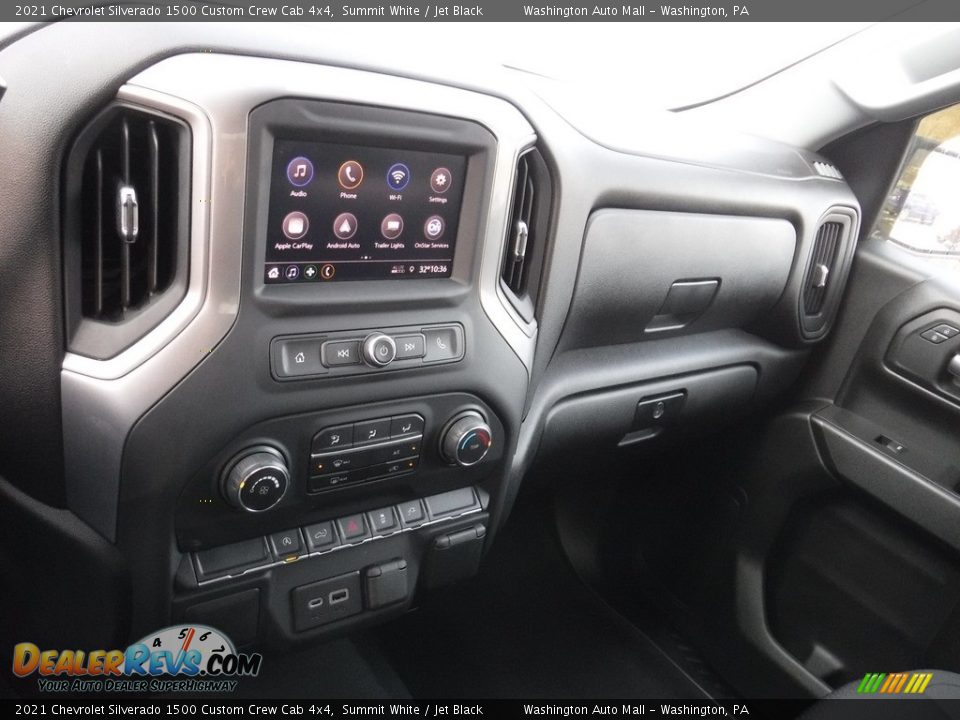 2021 Chevrolet Silverado 1500 Custom Crew Cab 4x4 Summit White / Jet Black Photo #22