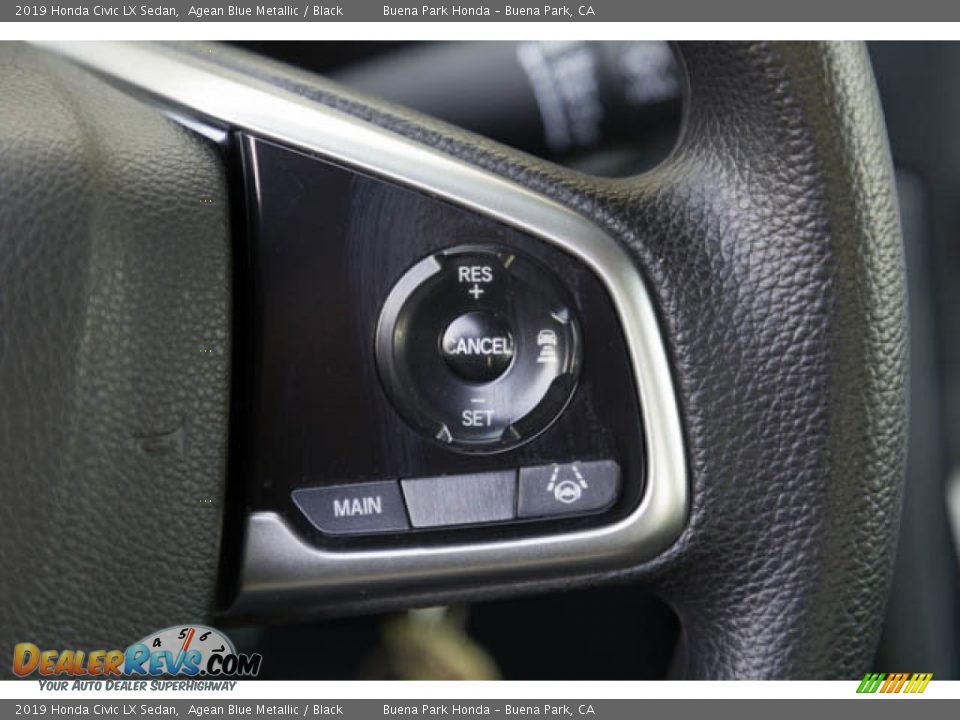 2019 Honda Civic LX Sedan Agean Blue Metallic / Black Photo #17