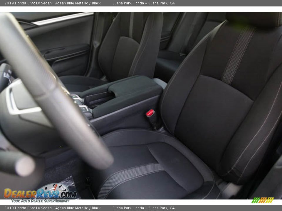 2019 Honda Civic LX Sedan Agean Blue Metallic / Black Photo #18