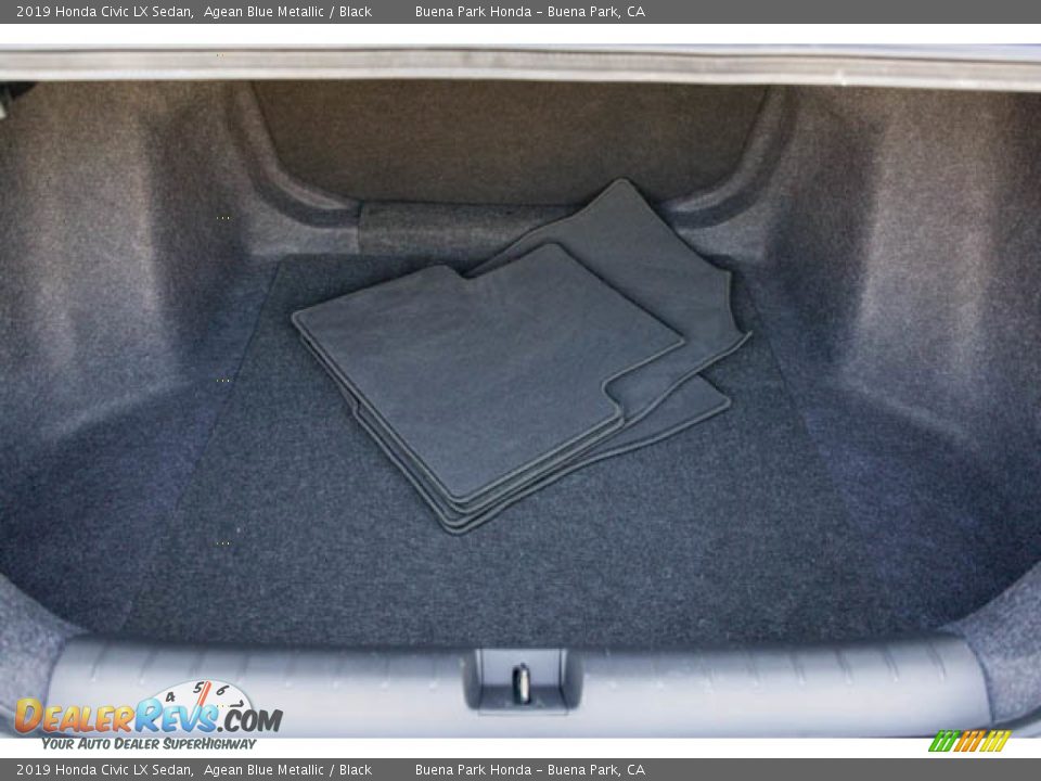 2019 Honda Civic LX Sedan Agean Blue Metallic / Black Photo #20