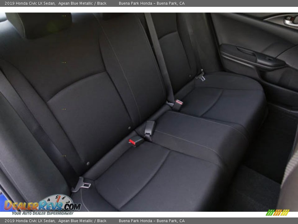 2019 Honda Civic LX Sedan Agean Blue Metallic / Black Photo #22
