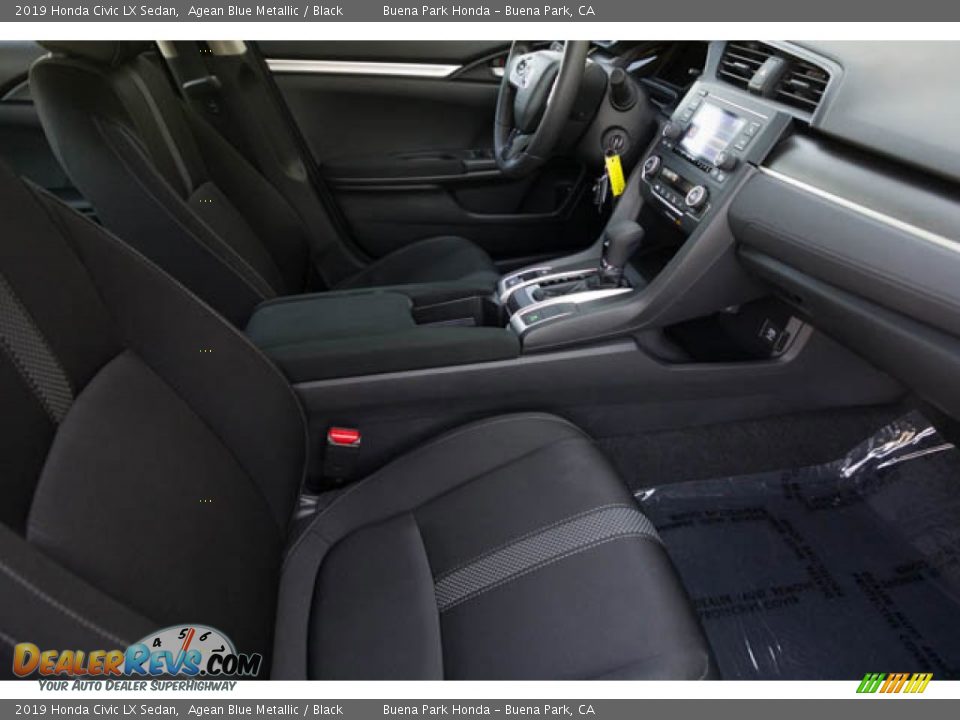 2019 Honda Civic LX Sedan Agean Blue Metallic / Black Photo #23