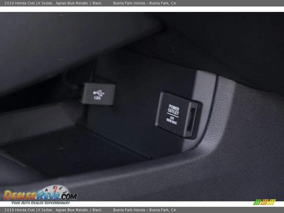 2019 Honda Civic LX Sedan Agean Blue Metallic / Black Photo #24