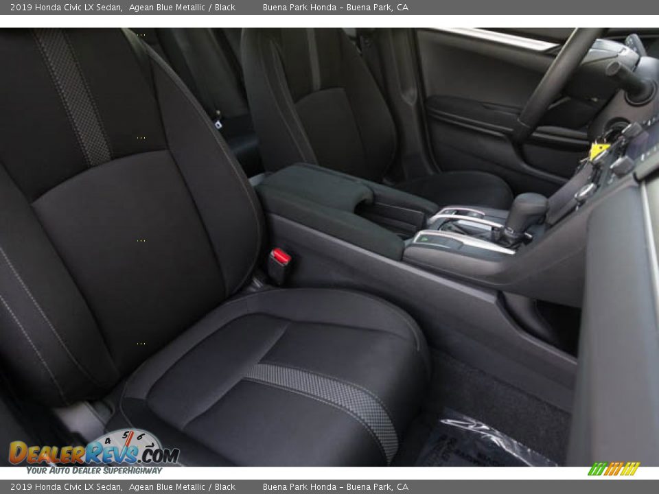 2019 Honda Civic LX Sedan Agean Blue Metallic / Black Photo #25