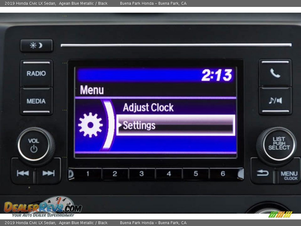 2019 Honda Civic LX Sedan Agean Blue Metallic / Black Photo #26