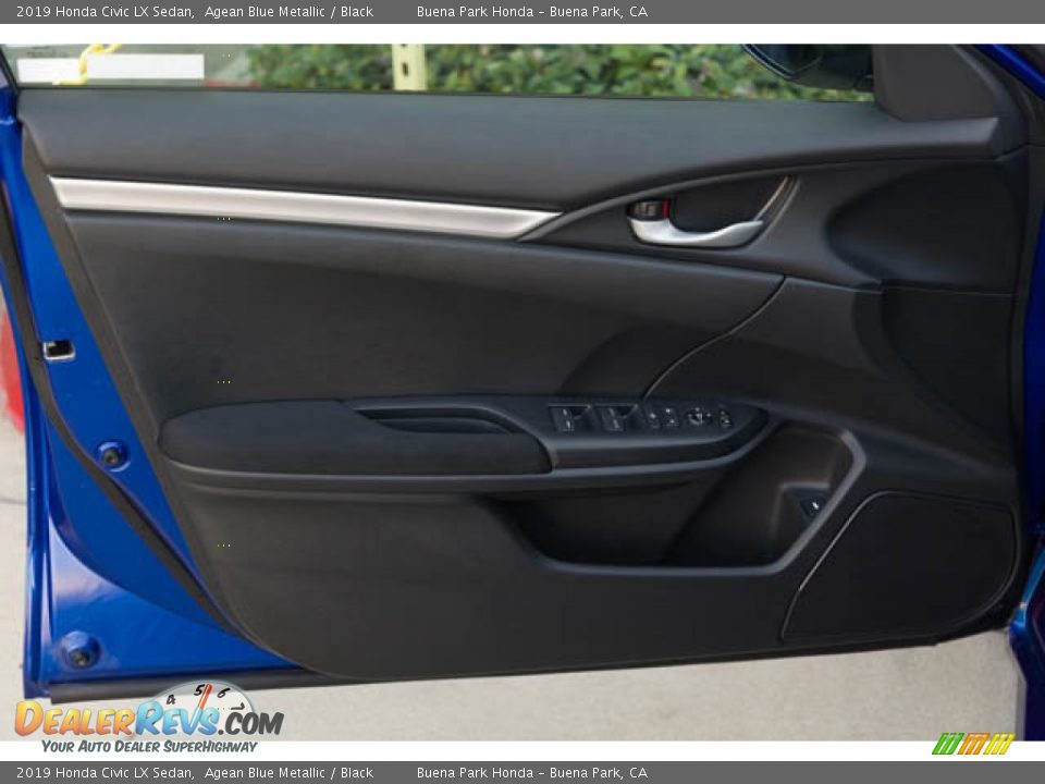 2019 Honda Civic LX Sedan Agean Blue Metallic / Black Photo #29