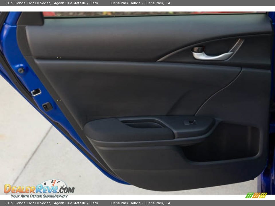 2019 Honda Civic LX Sedan Agean Blue Metallic / Black Photo #31