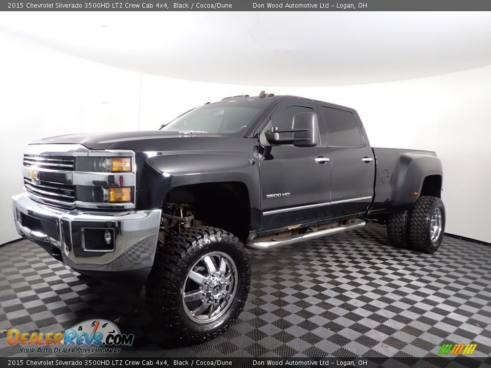 2015 Chevrolet Silverado 3500HD LTZ Crew Cab 4x4 Black / Cocoa/Dune Photo #6