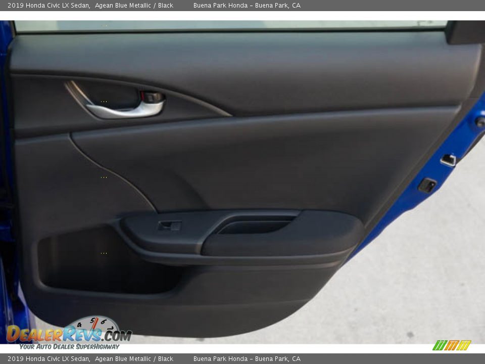 2019 Honda Civic LX Sedan Agean Blue Metallic / Black Photo #32