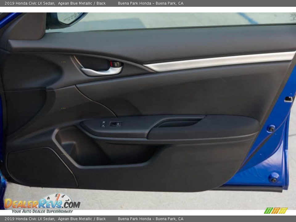 2019 Honda Civic LX Sedan Agean Blue Metallic / Black Photo #33