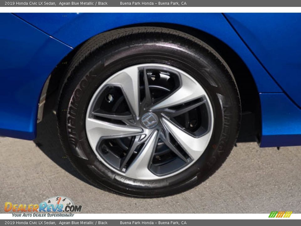 2019 Honda Civic LX Sedan Agean Blue Metallic / Black Photo #35