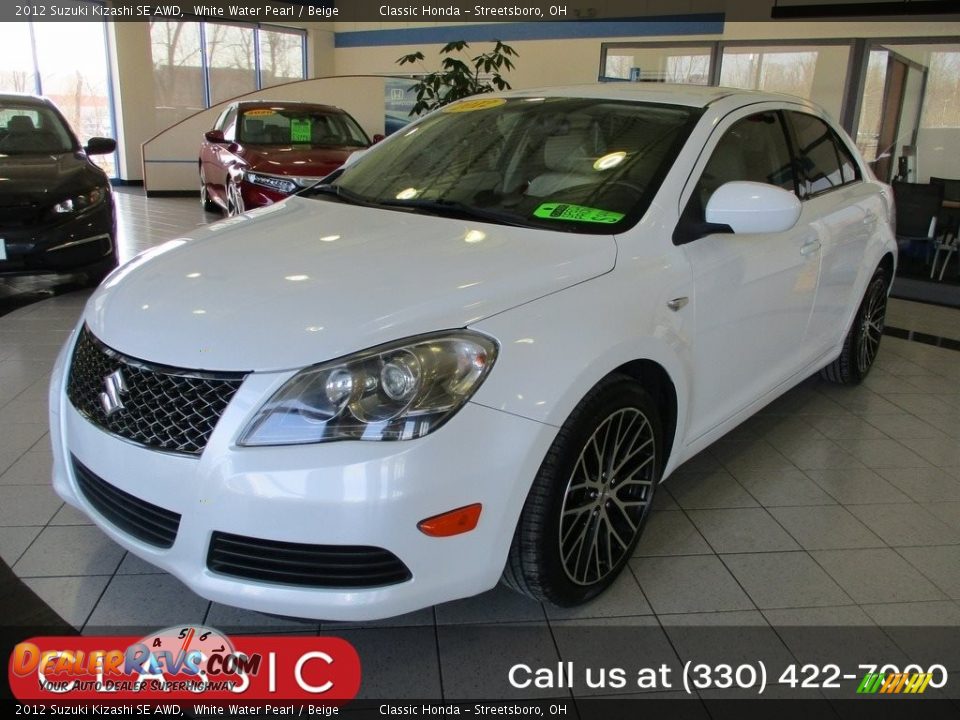 2012 Suzuki Kizashi SE AWD White Water Pearl / Beige Photo #1