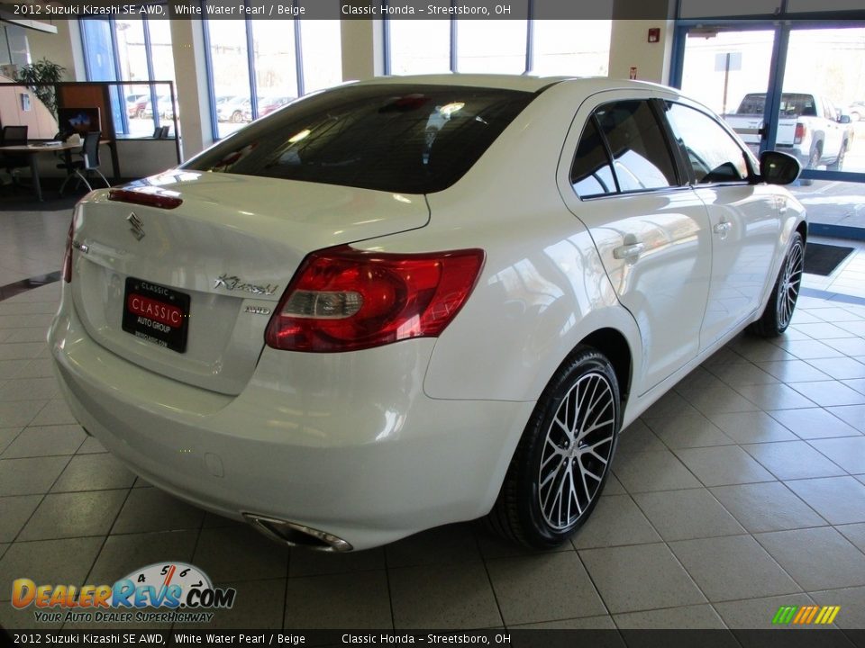 2012 Suzuki Kizashi SE AWD White Water Pearl / Beige Photo #7