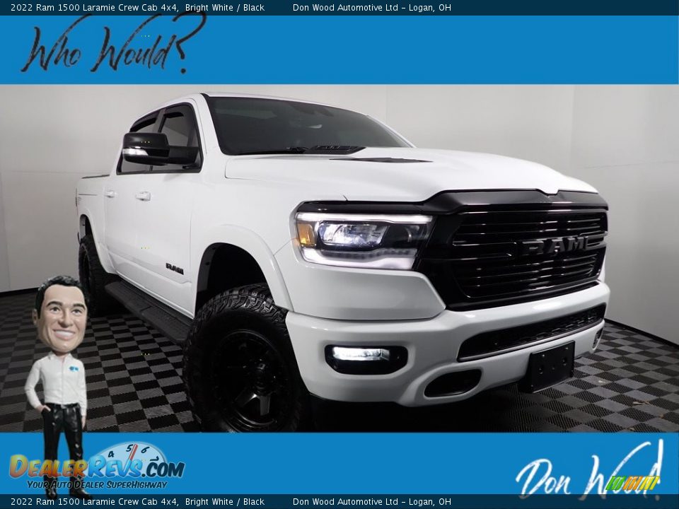 2022 Ram 1500 Laramie Crew Cab 4x4 Bright White / Black Photo #1
