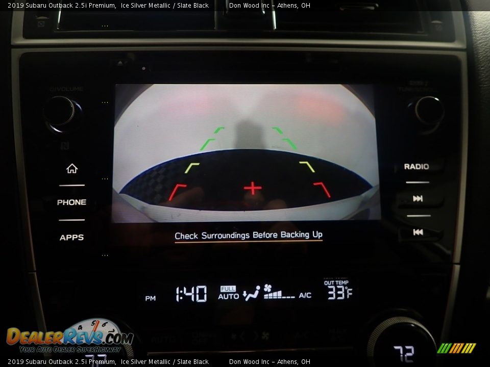 2019 Subaru Outback 2.5i Premium Ice Silver Metallic / Slate Black Photo #2