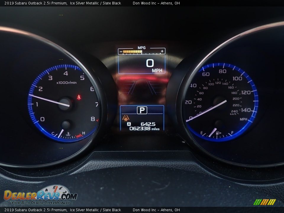 2019 Subaru Outback 2.5i Premium Ice Silver Metallic / Slate Black Photo #25