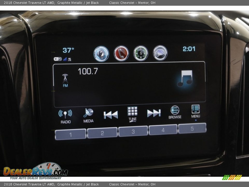 2018 Chevrolet Traverse LT AWD Graphite Metallic / Jet Black Photo #10