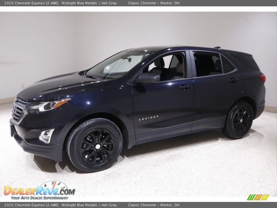 2020 Chevrolet Equinox LS AWD Midnight Blue Metallic / Ash Gray Photo #3