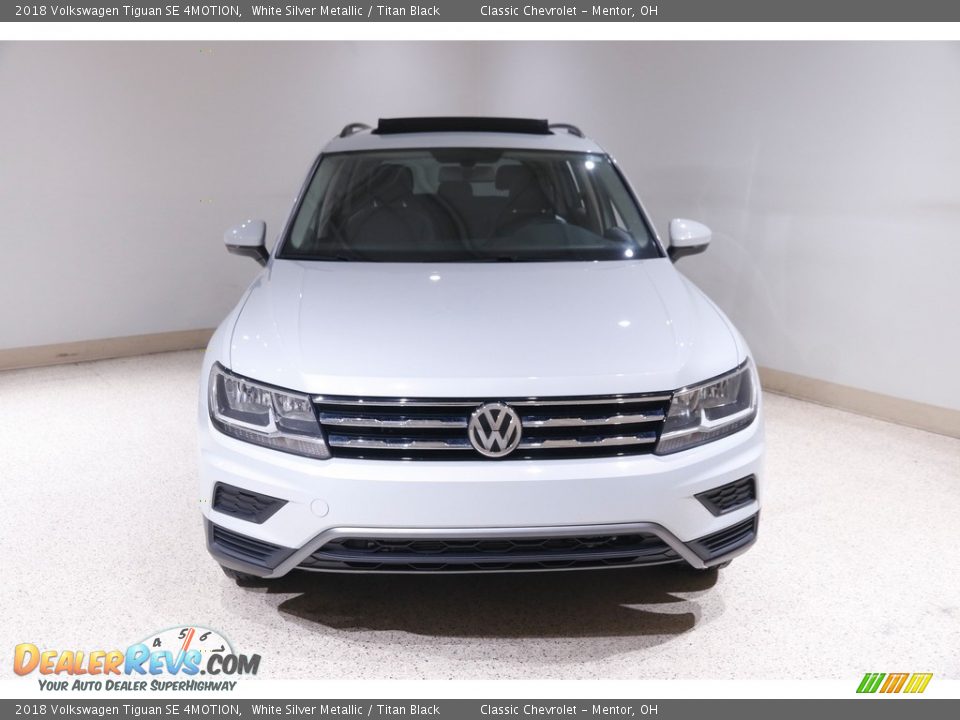 2018 Volkswagen Tiguan SE 4MOTION White Silver Metallic / Titan Black Photo #2