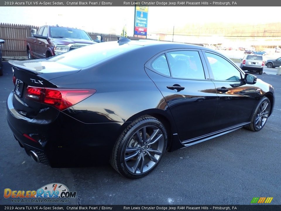 2019 Acura TLX V6 A-Spec Sedan Crystal Black Pearl / Ebony Photo #6