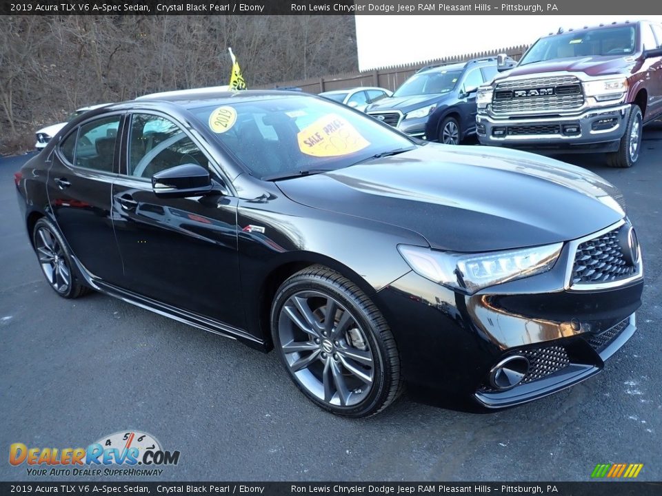 2019 Acura TLX V6 A-Spec Sedan Crystal Black Pearl / Ebony Photo #8