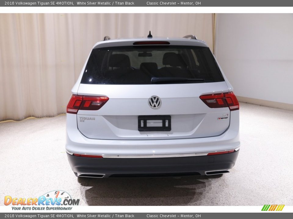 2018 Volkswagen Tiguan SE 4MOTION White Silver Metallic / Titan Black Photo #18