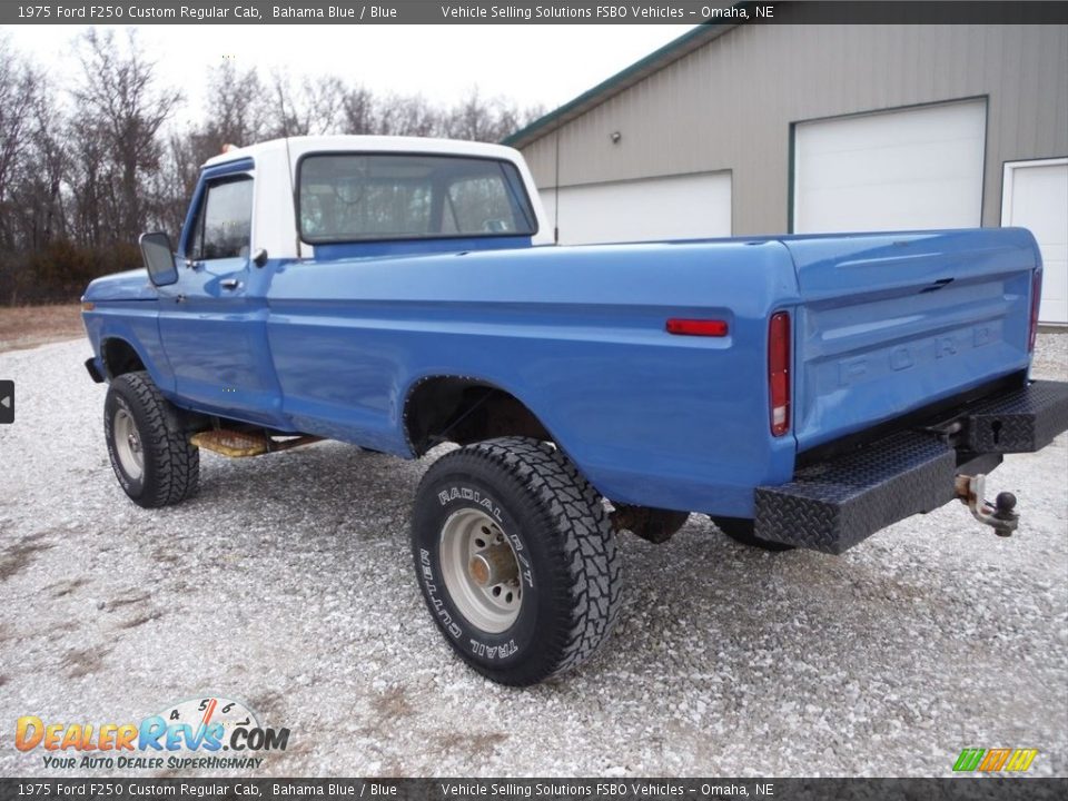 Bahama Blue 1975 Ford F250 Custom Regular Cab Photo #3