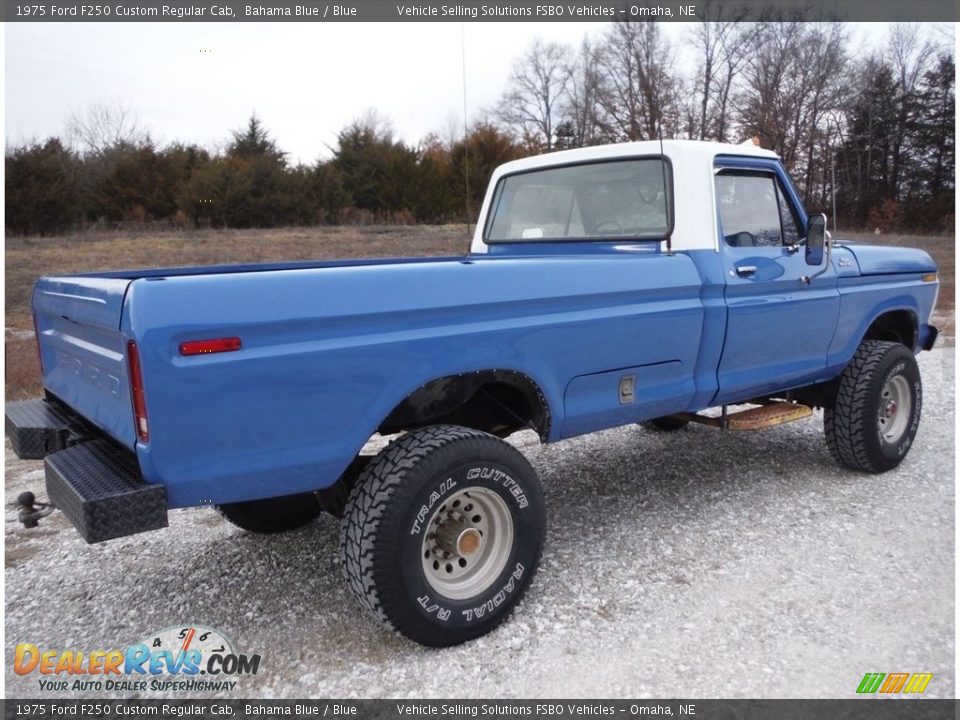 Bahama Blue 1975 Ford F250 Custom Regular Cab Photo #4