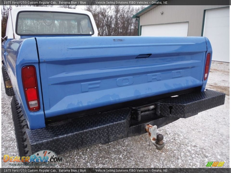 Bahama Blue 1975 Ford F250 Custom Regular Cab Photo #6