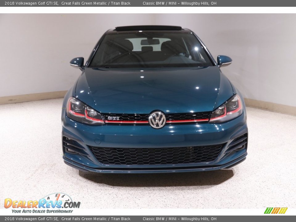 2018 Volkswagen Golf GTI SE Great Falls Green Metallic / Titan Black Photo #2