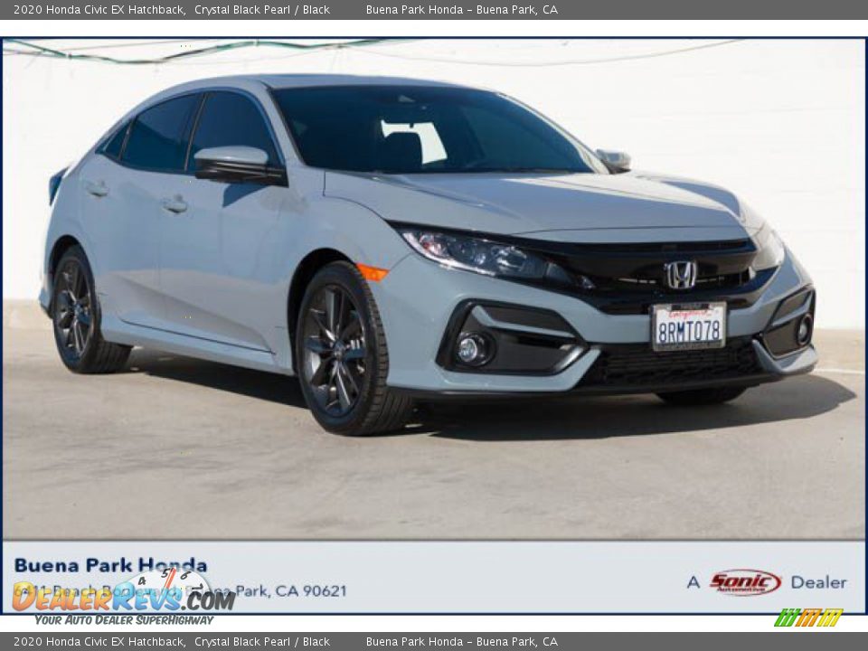 2020 Honda Civic EX Hatchback Crystal Black Pearl / Black Photo #1