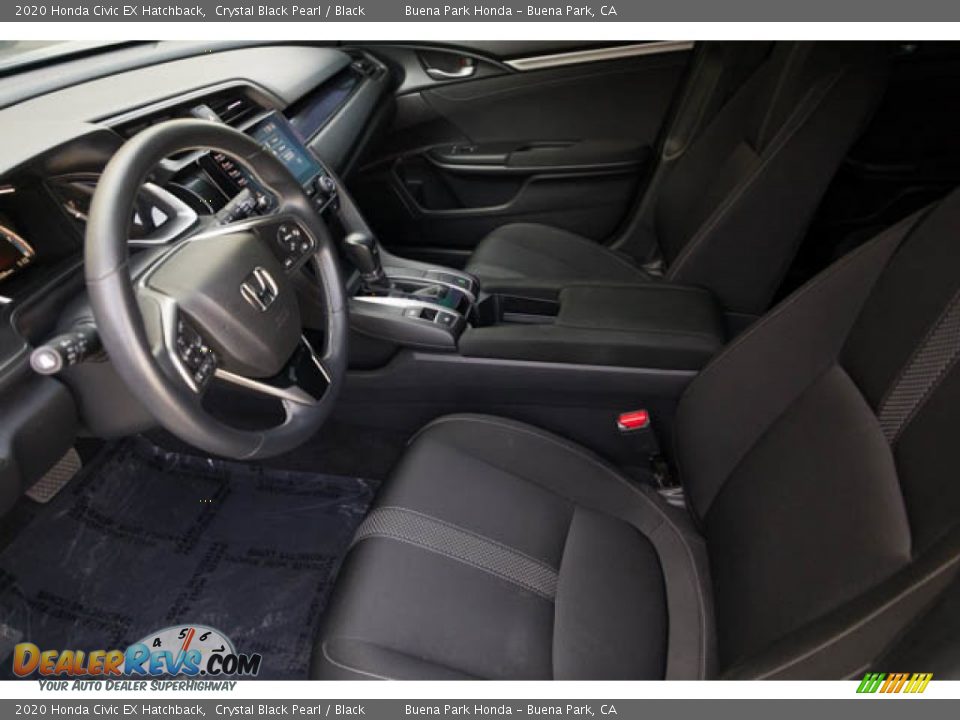 2020 Honda Civic EX Hatchback Crystal Black Pearl / Black Photo #3