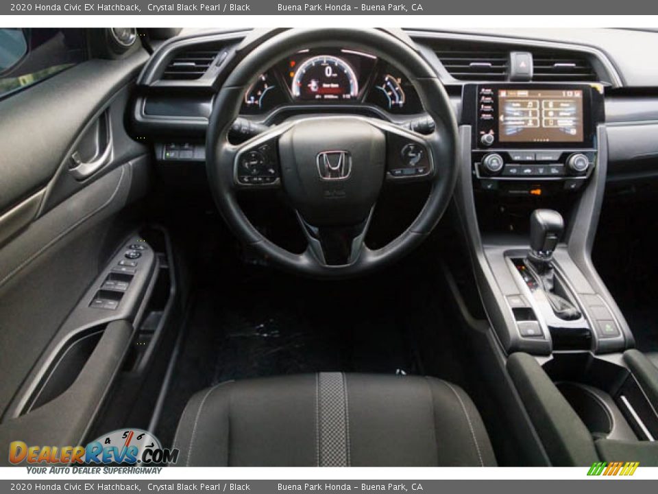 2020 Honda Civic EX Hatchback Crystal Black Pearl / Black Photo #5