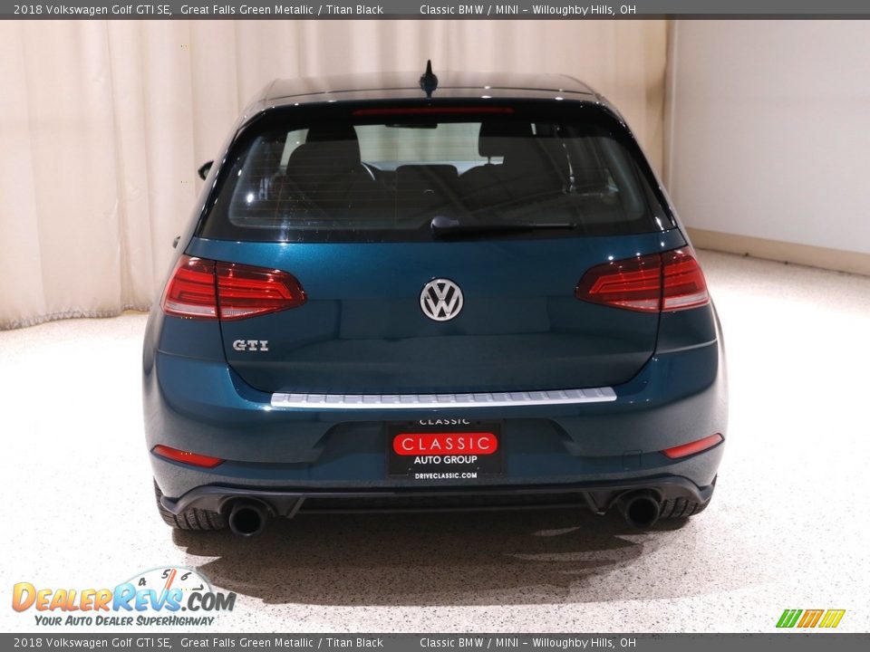 2018 Volkswagen Golf GTI SE Great Falls Green Metallic / Titan Black Photo #18