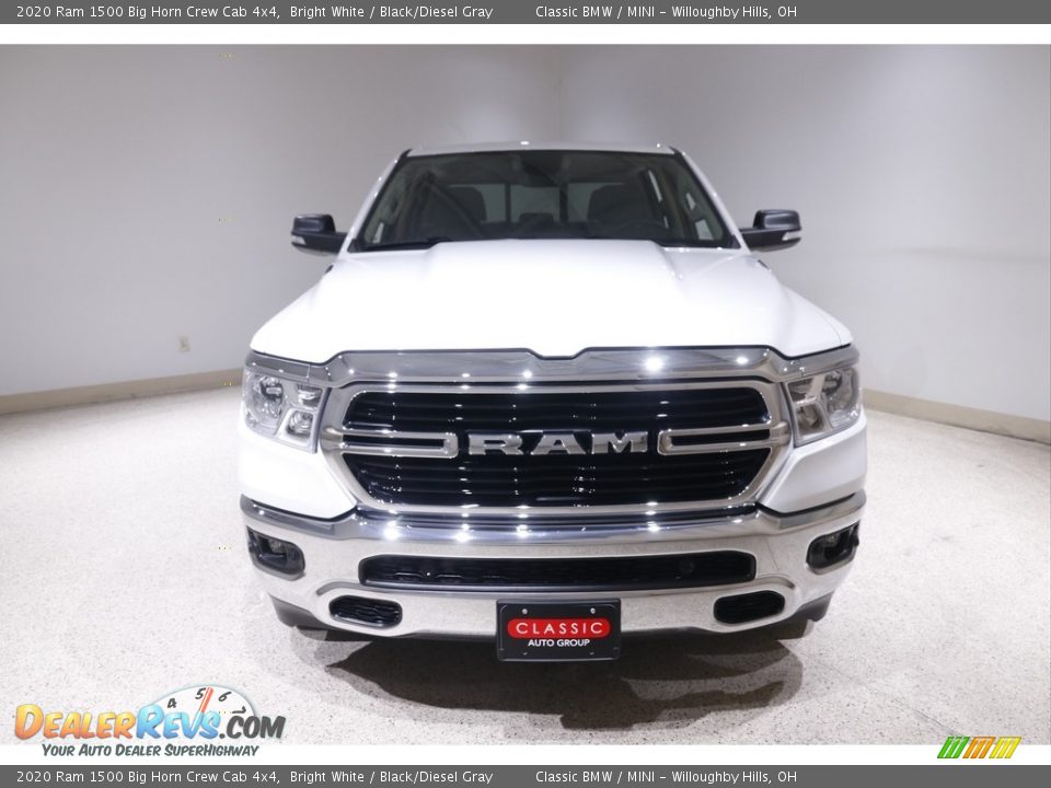 2020 Ram 1500 Big Horn Crew Cab 4x4 Bright White / Black/Diesel Gray Photo #2