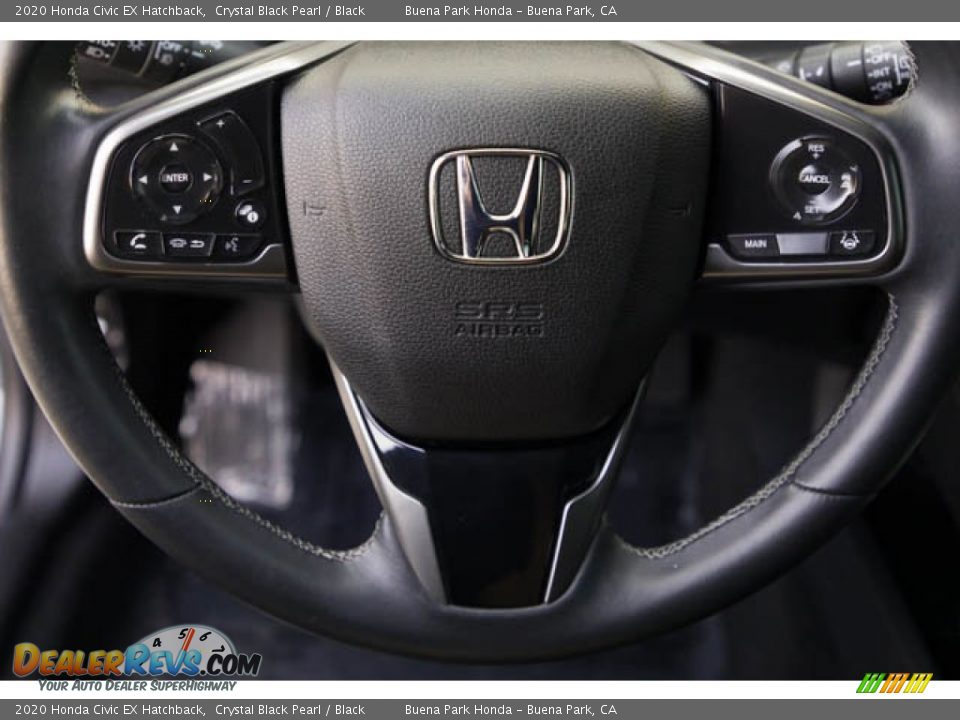 2020 Honda Civic EX Hatchback Crystal Black Pearl / Black Photo #13